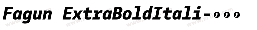 Fagun ExtraBoldItali字体转换